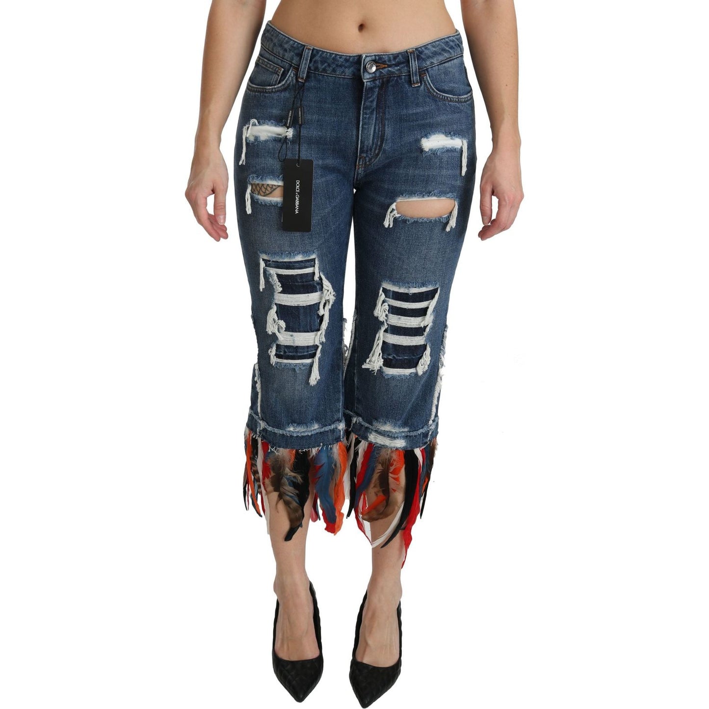 Dolce & Gabbana Chic Low Waist Cropped Jeans Dolce & Gabbana