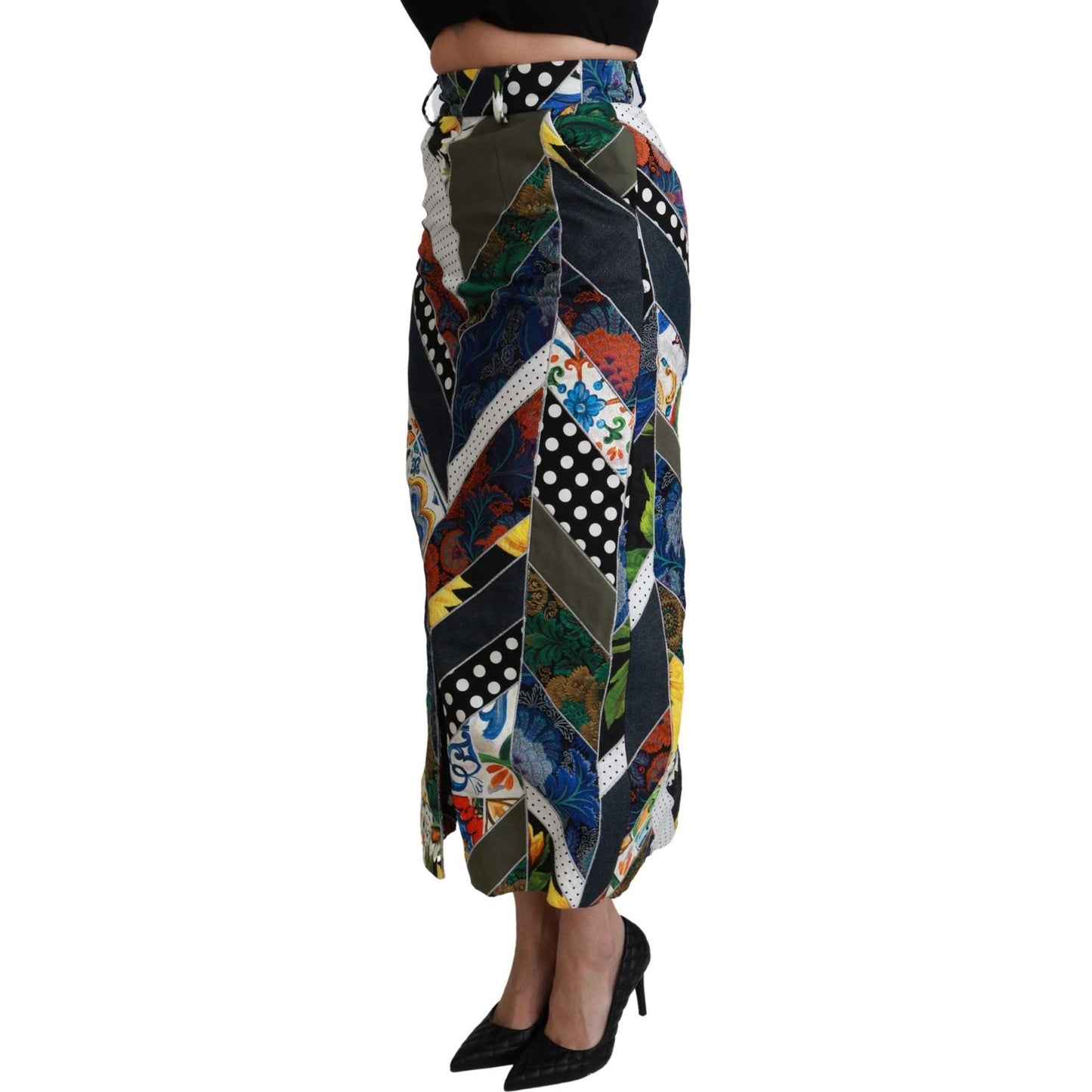 Dolce & Gabbana Elegant Geometric Print High-Waist Skirt Dolce & Gabbana