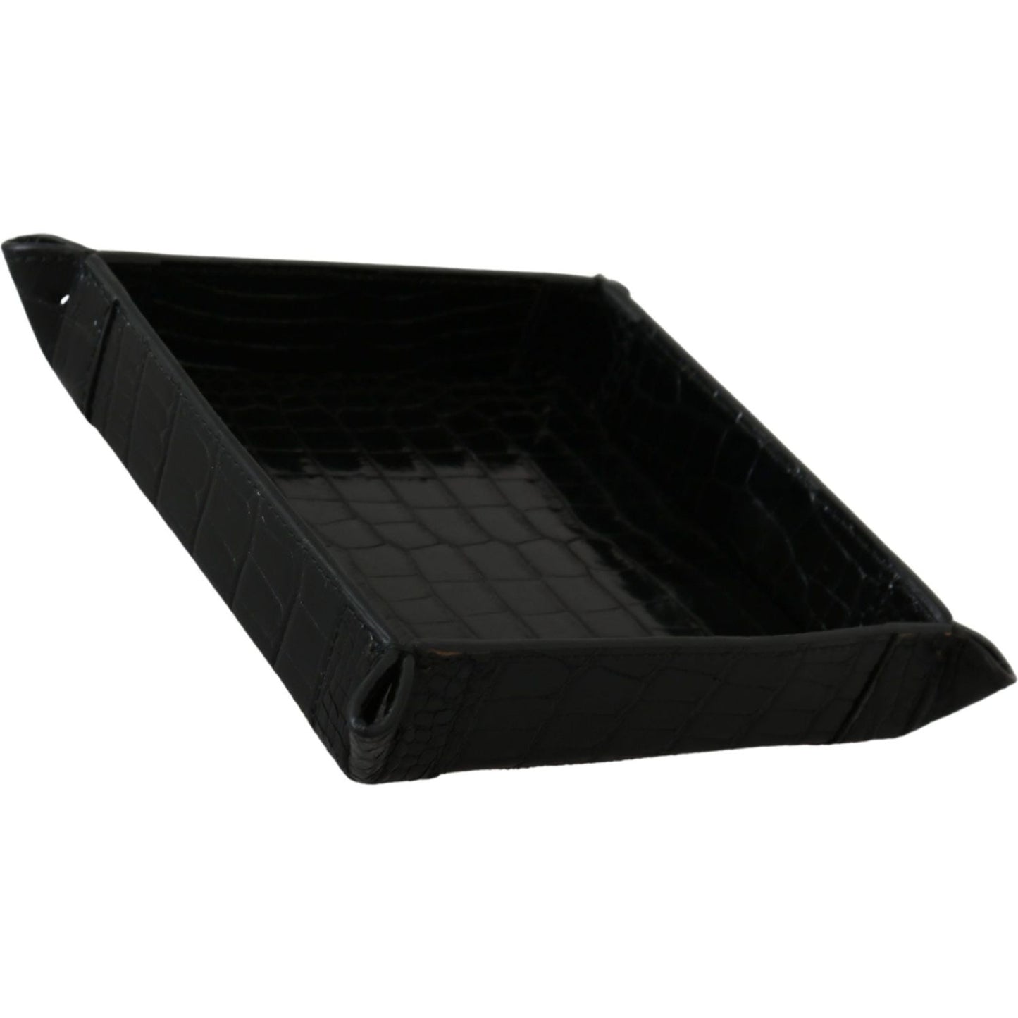 Elegant Black Exotic Skin Entry Tray