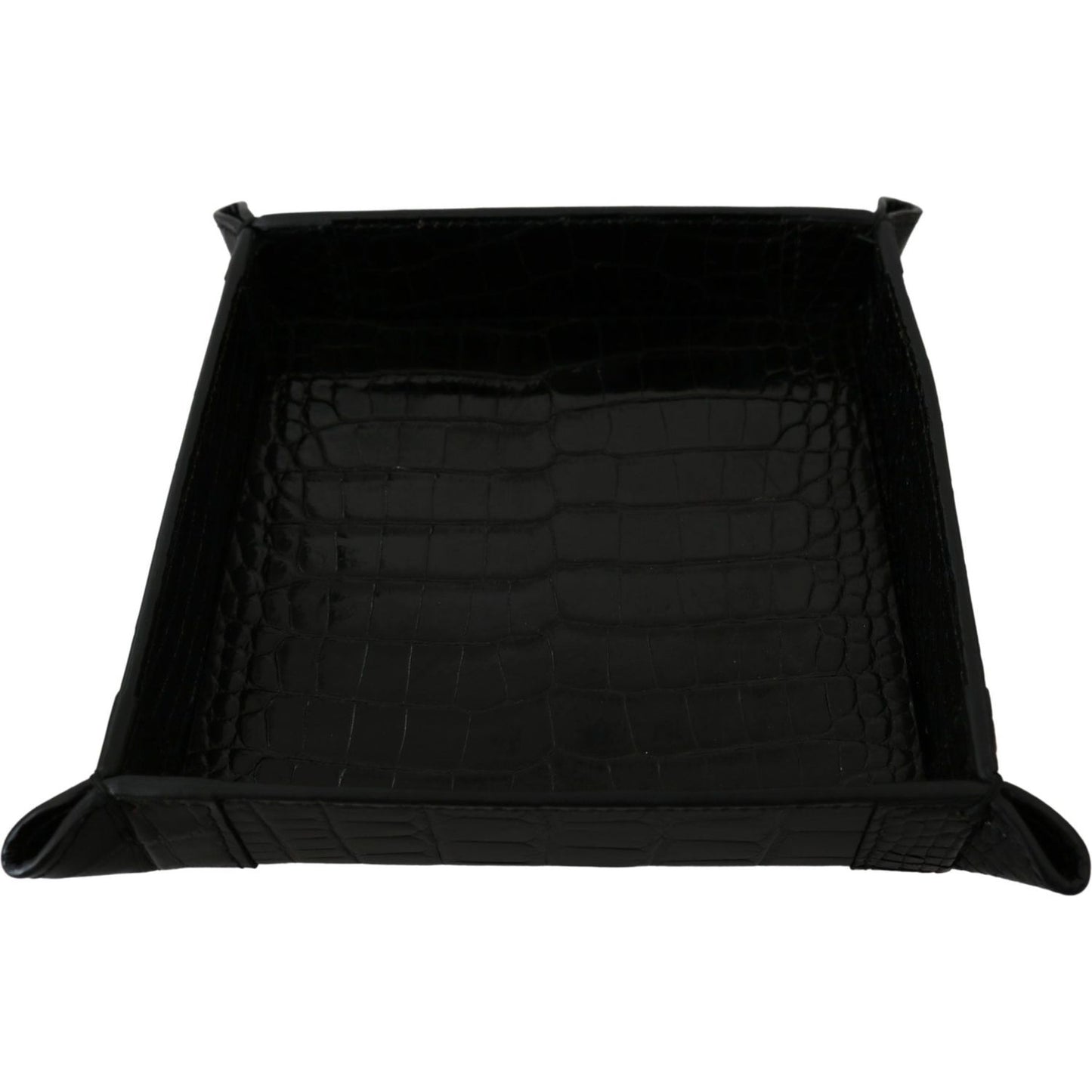 Elegant Black Exotic Skin Entry Tray