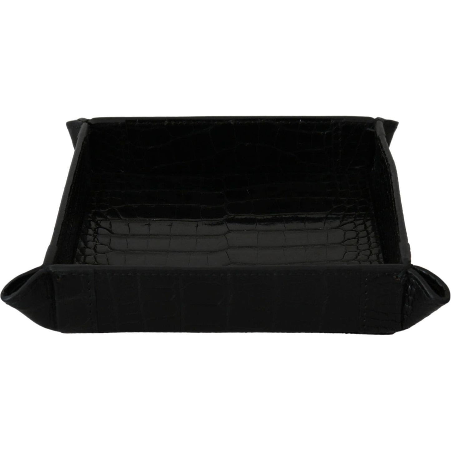 Elegant Black Exotic Skin Entry Tray