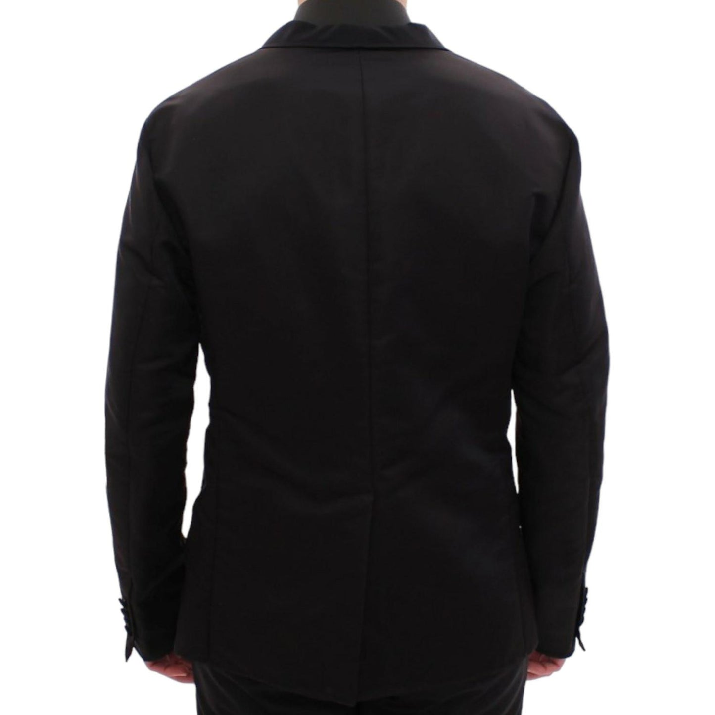 Elegant Black Silk Slim Fit Blazer Dolce & Gabbana