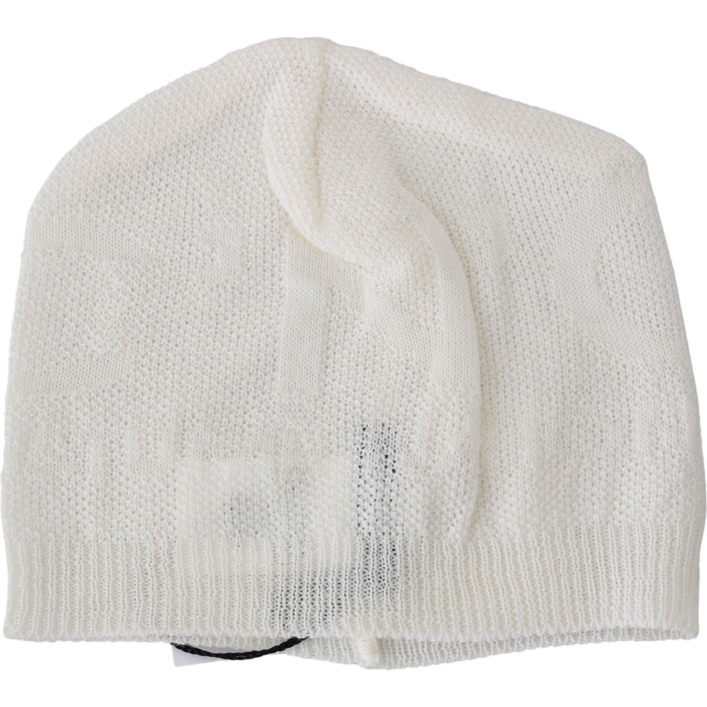 Costume National Elegant White Wool Blend Beanie Hat Beanie Hat Costume National