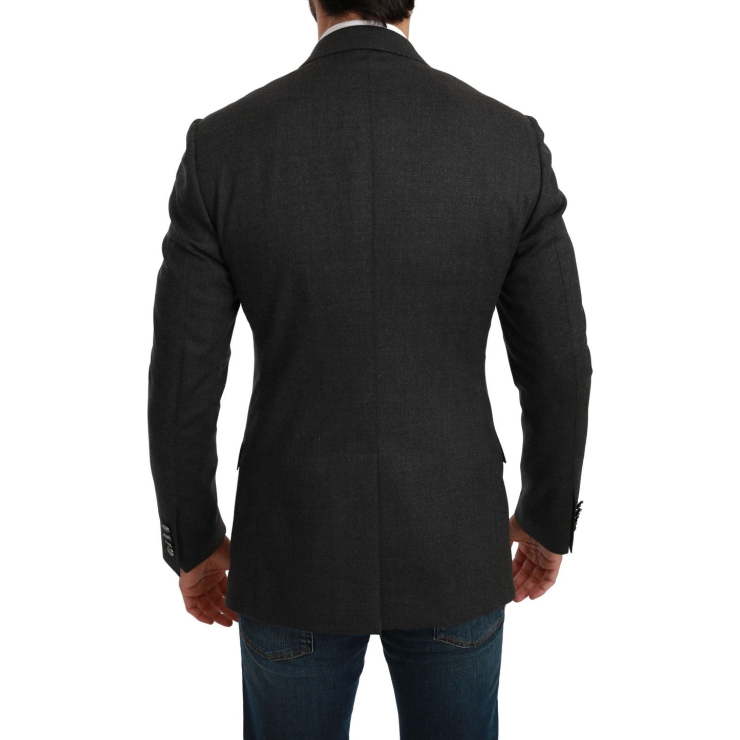 Dolce & Gabbana Elegant Gray Slim Fit Formal Blazer Dolce & Gabbana