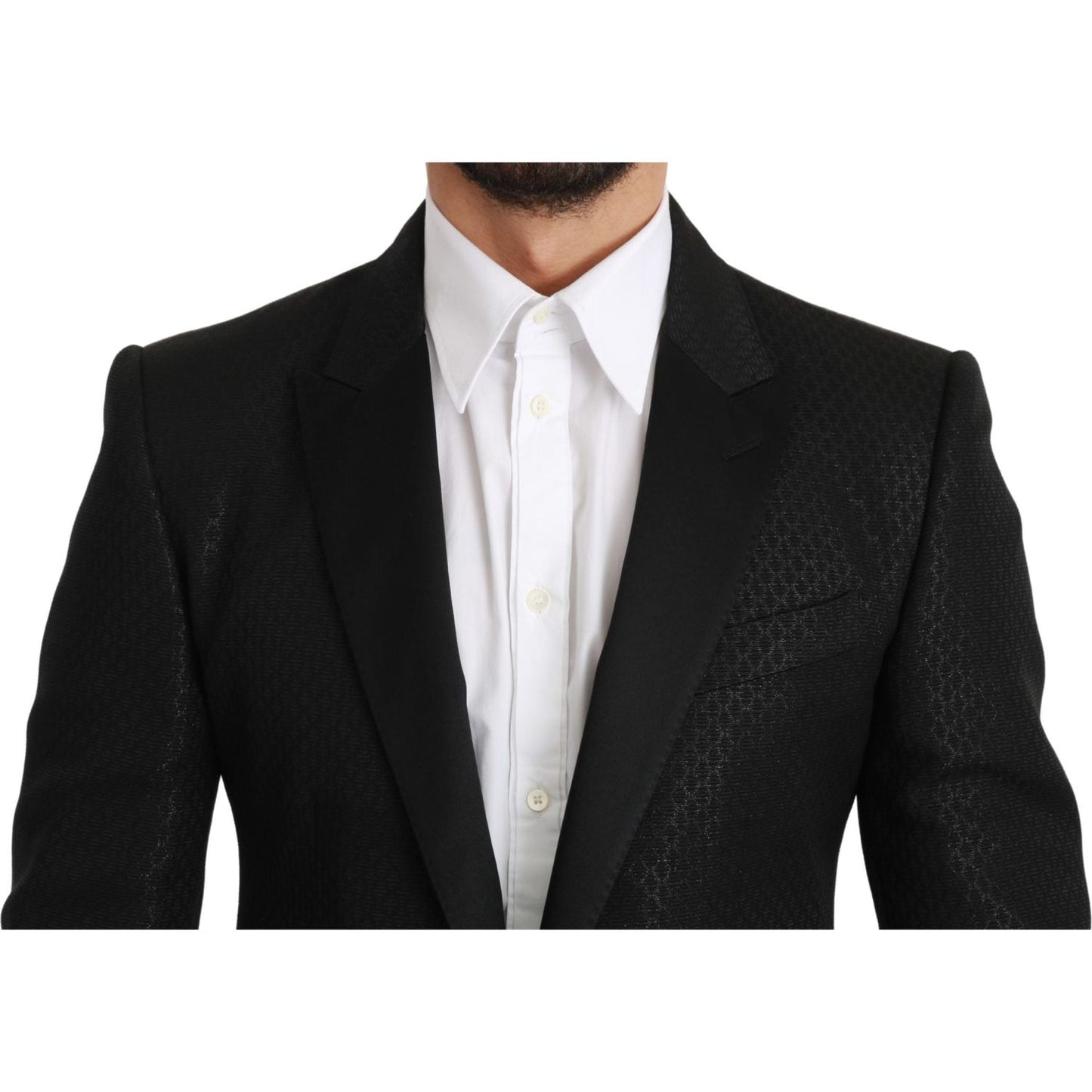 Dolce & Gabbana Slim Fit Martini Black Blazer Jacket Suit Dolce & Gabbana