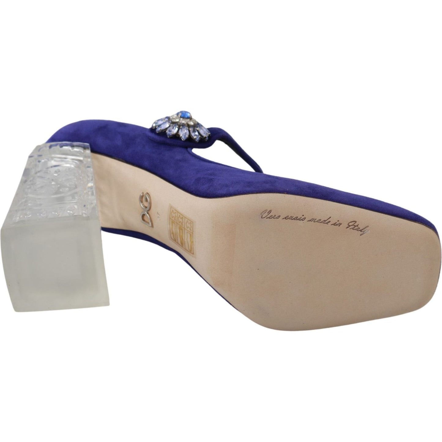 Dolce & Gabbana Elegant Purple Suede Mary Janes Pumps Dolce & Gabbana