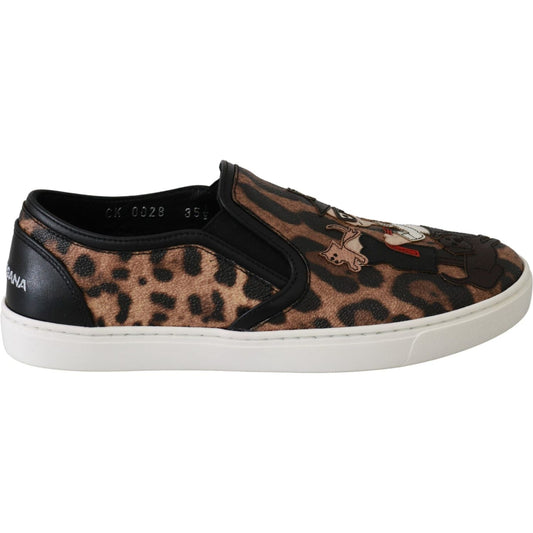 Dolce & Gabbana Leather Leopard #dgfamily Loafers Shoes 10% Natural Rubber,1728,29% PL,67345645728,Brown,Dolce & Gabbana,EU35.5/US5,Flat Shoes - Women - Shoes,Loafers - Shoes,Material: 61% Leather,New with tags,Shoes,Slip-On Loafers - Loafers - Shoes,Wome