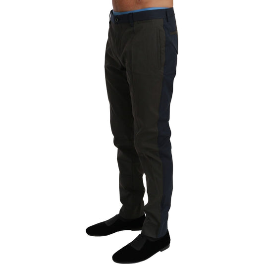 Dolce & Gabbana Elegant Slim Fit Striped Casual Pants Dolce & Gabbana