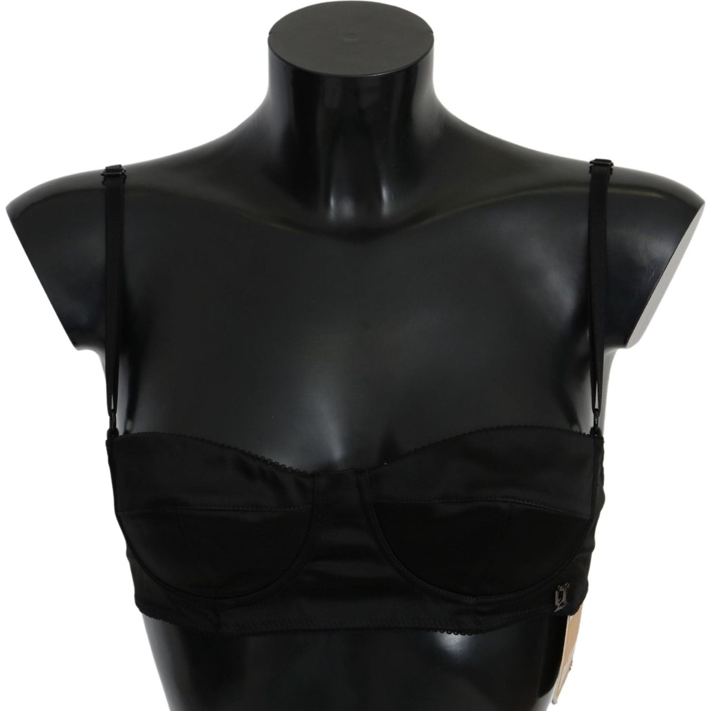 John Galliano Elegant Black Cotton Bralette John Galliano