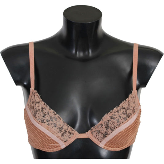 Ermanno Scervino Elegant Nude Lace Push-Up Bra Ermanno Scervino