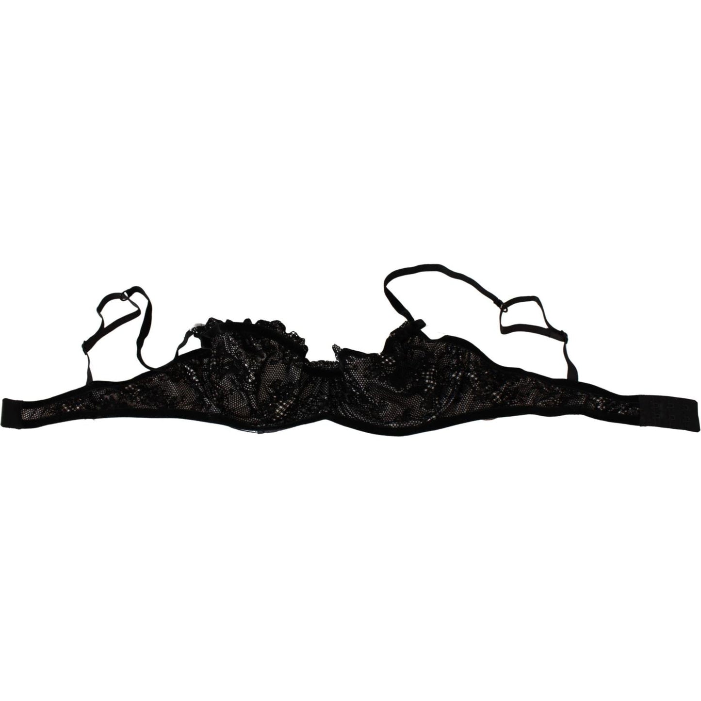 Ermanno Scervino Sleek Black Mesh Balconcino Bra Ermanno Scervino