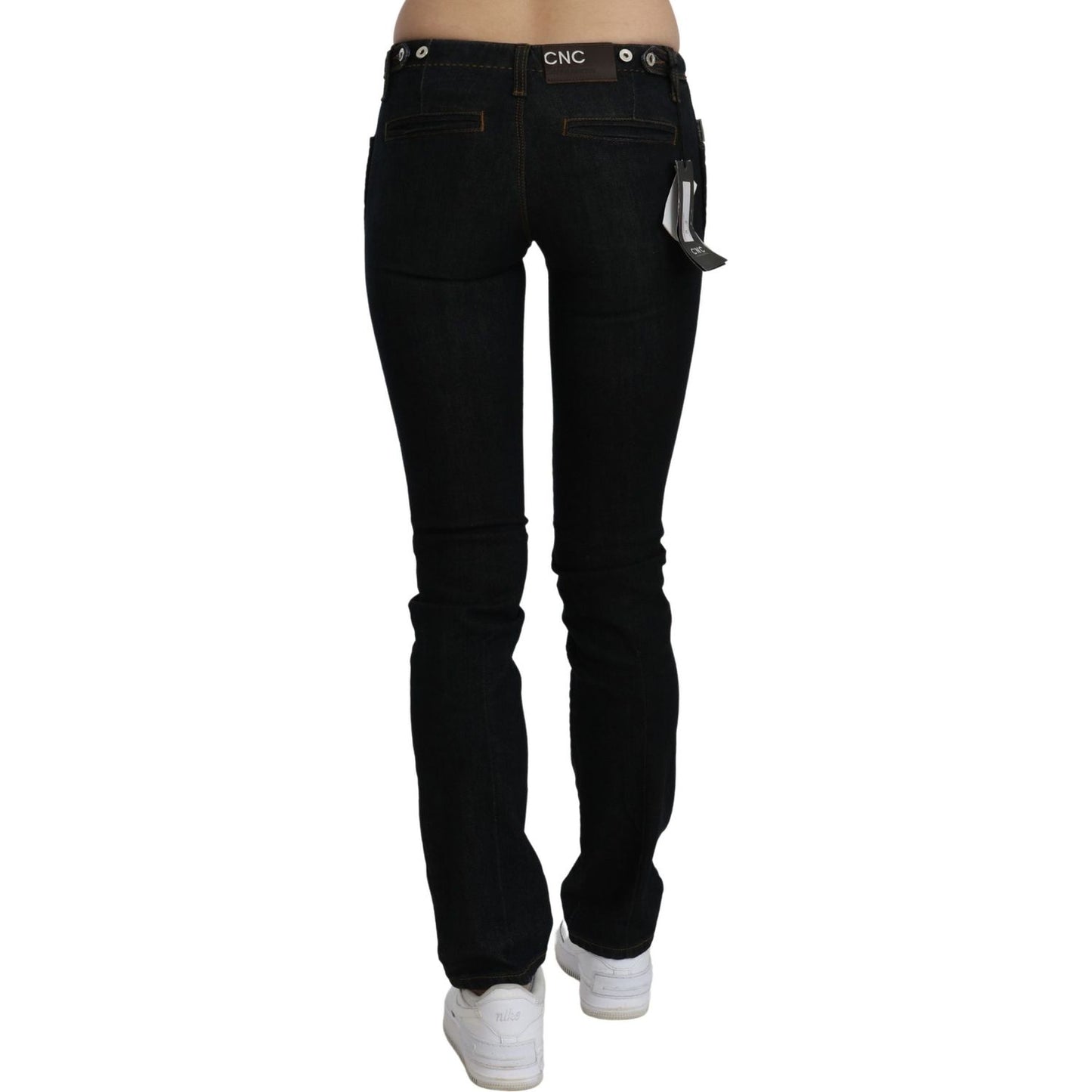 Costume National Chic Black Mid Waist Slim Fit Denim Jeans Jeans & Pants Costume National