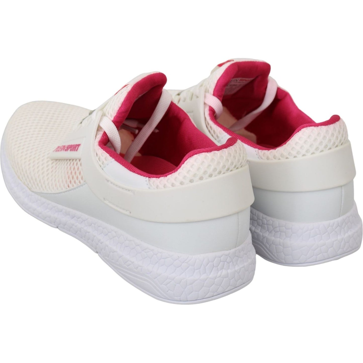 Philipp Plein White Pink Polyester Becky Sneakers Shoes 1728,67345645728,Athletic - Sneakers - Shoes,EU37/US6.5,Material: Polyester,New with tags,Philipp Plein,Shoes,Sneakers - Shoes,Sneakers - Women - Shoes,Sport Shoes (athletic shoes) - Sportswear - Clo