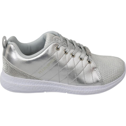 Philipp Plein Gisella Silver Polyester Sneakers Shoes 1728,67345645728,Athletic - Sneakers - Shoes,EU36/US5.5,EU37/US6.5,EU39/US8.5,Material: Polyester,New with tags,Philipp Plein,Shoes,Silver,Sneakers - Shoes,Sneakers - Women - Shoes,Sport Shoes (athleti