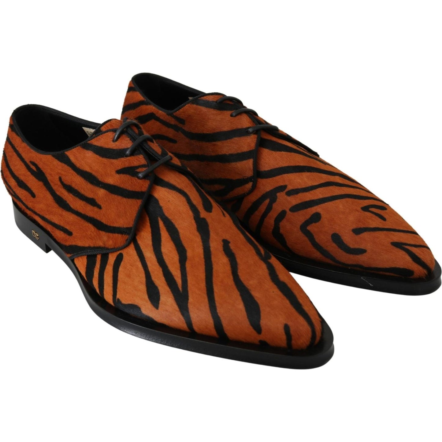 Dolce & Gabbana Tiger Pattern Dress Shoes with Pony Hair Dolce & Gabbana