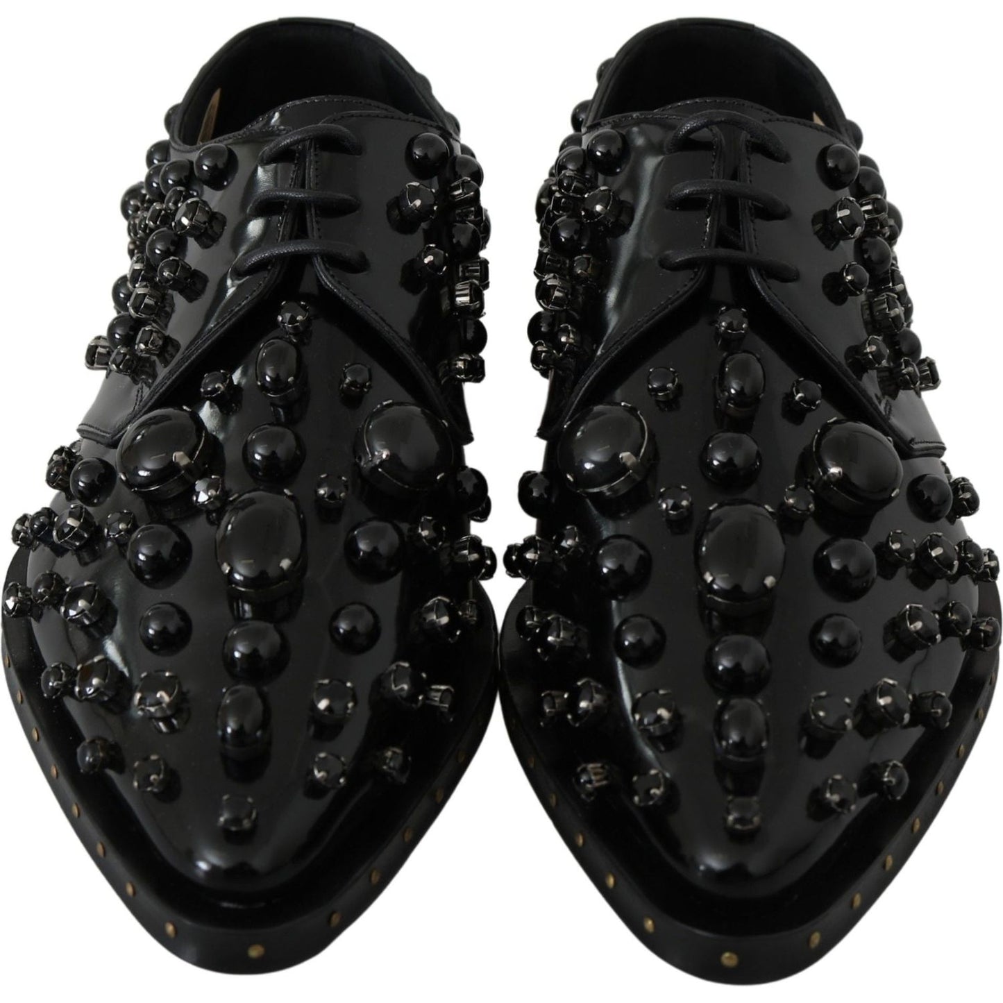 Dolce & Gabbana Elegant Black Dress Shoes with Crystals Dolce & Gabbana