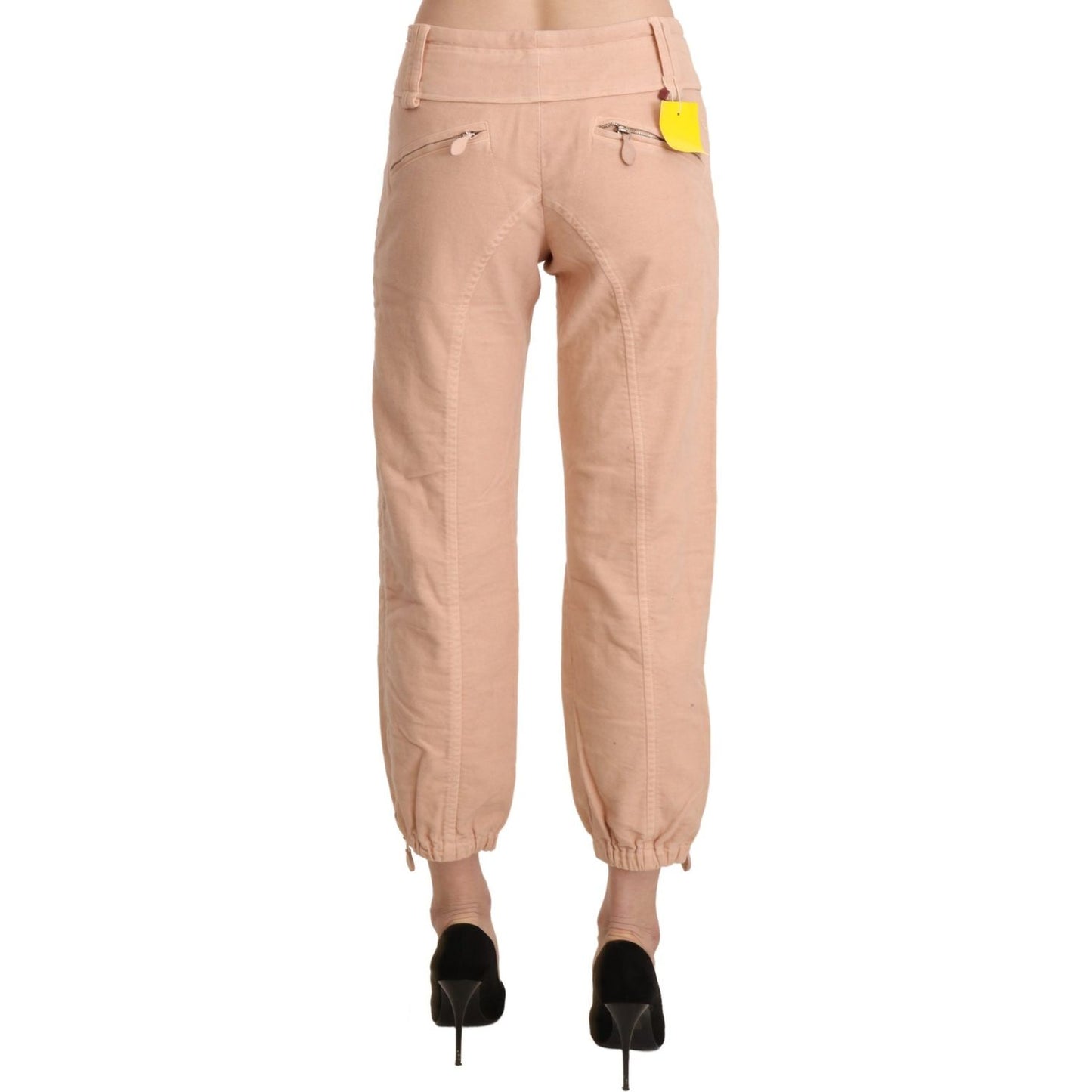 Ermanno Scervino Chic Beige Cropped Cotton Pants Jeans & Pants Ermanno Scervino