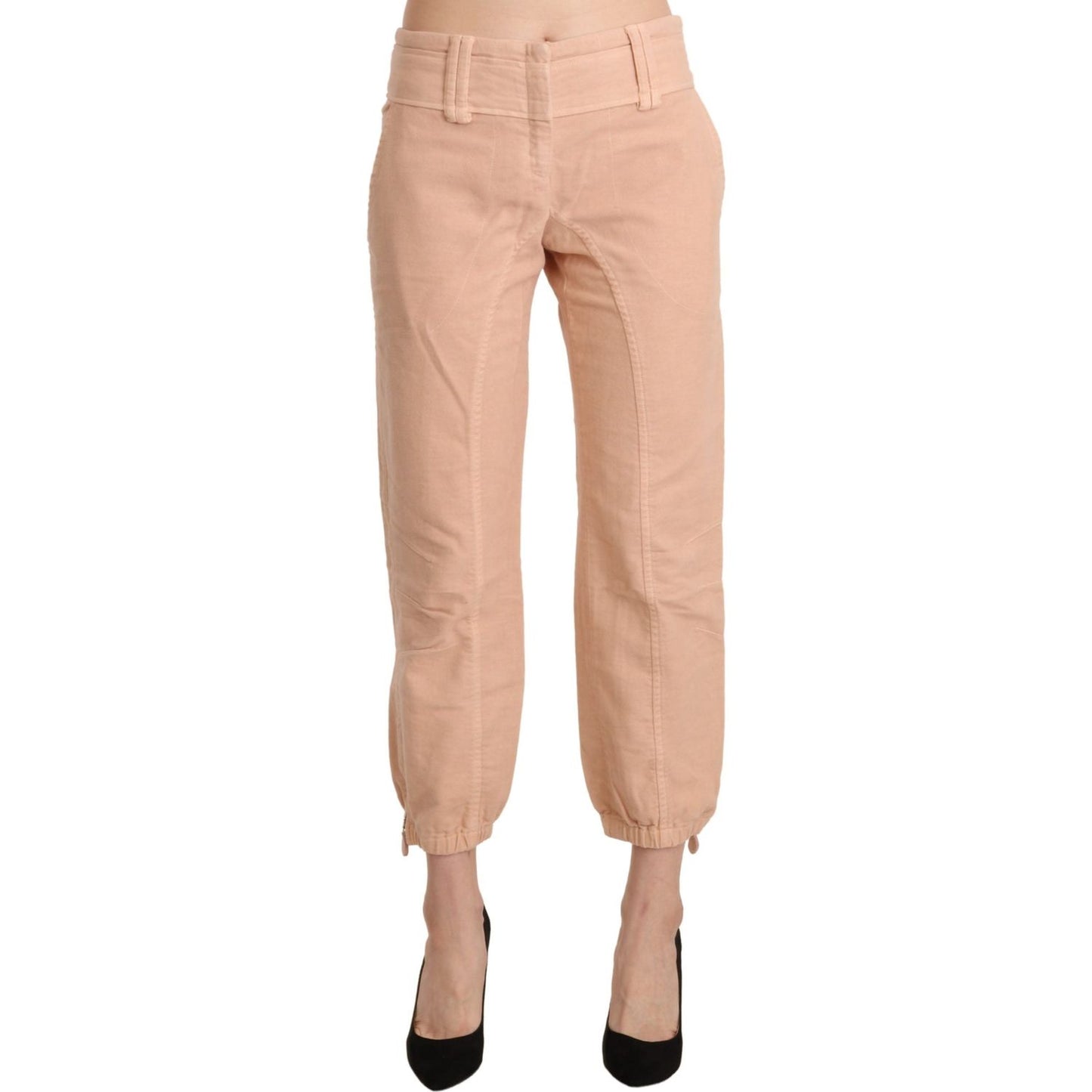 Ermanno Scervino Chic Beige Cropped Cotton Pants Jeans & Pants Ermanno Scervino