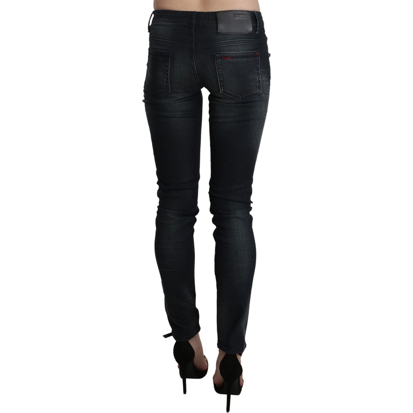 Acht Chic Blue Washed Skinny Denim Jeans Acht