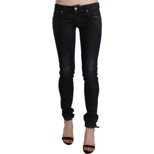 Acht Black Washed Low Waist Skinny Denim Jeans Acht