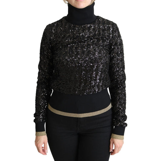 Dolce & Gabbana Elegant Sequined Turtleneck Sweater Dolce & Gabbana