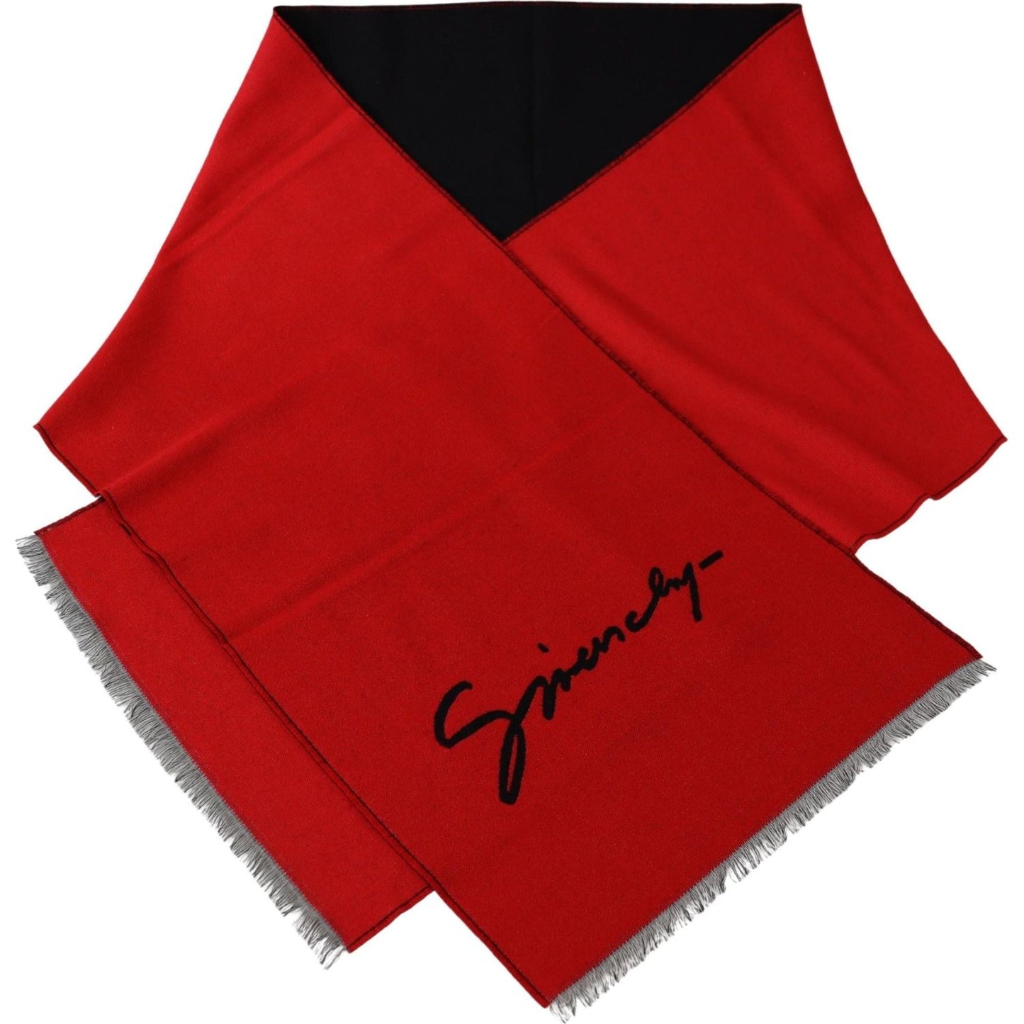 Givenchy Elegant Red Wool Blend Unisex Scarf Wool Wrap Shawl Scarf Givenchy