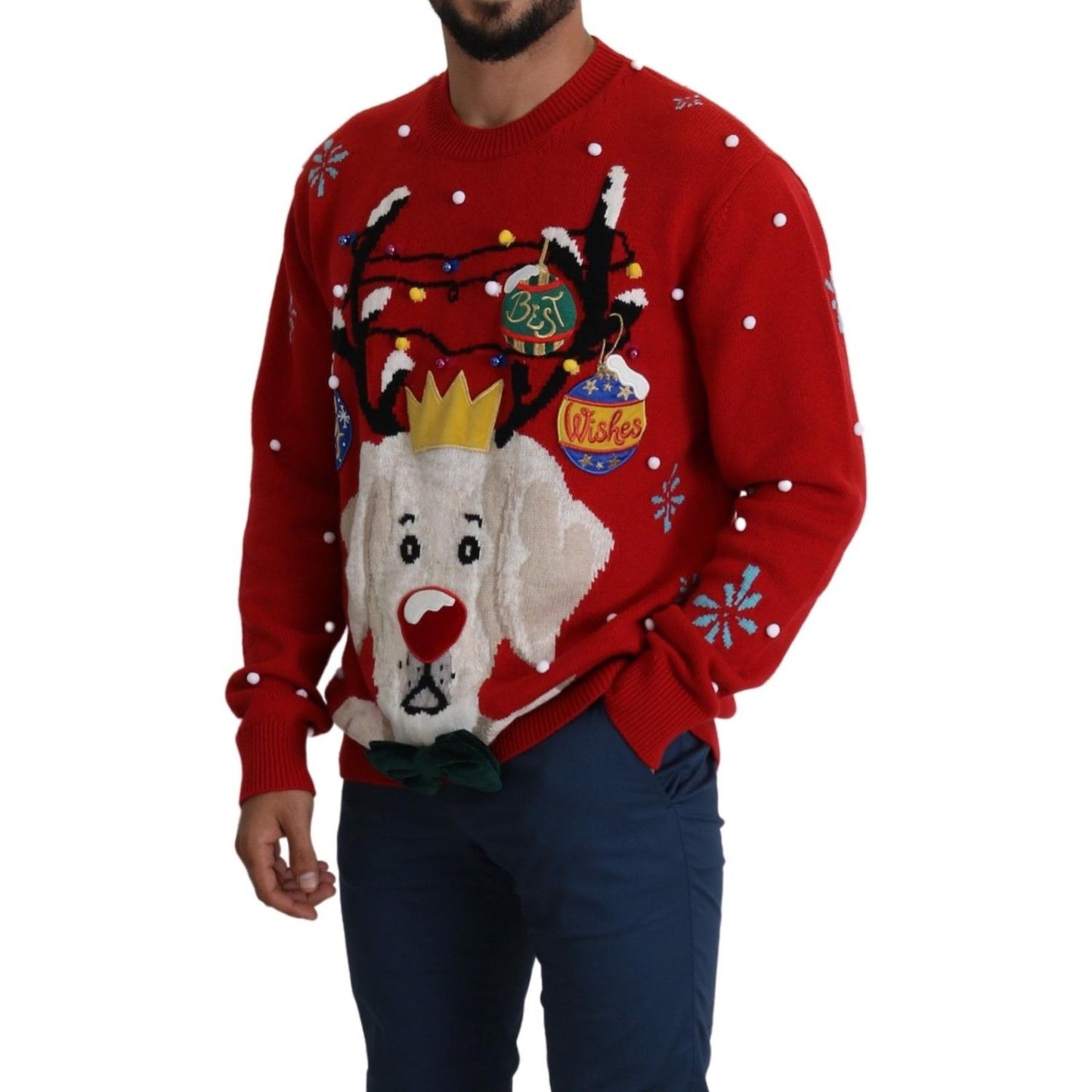 Dolce & Gabbana Elegant Christmas Cashmere Sweater Dolce & Gabbana