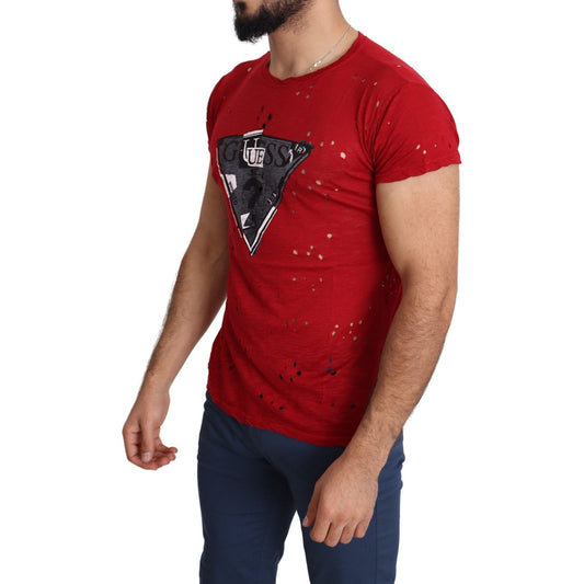 Guess Radiant Red Cotton Tee Perfect For Everyday Style Guess