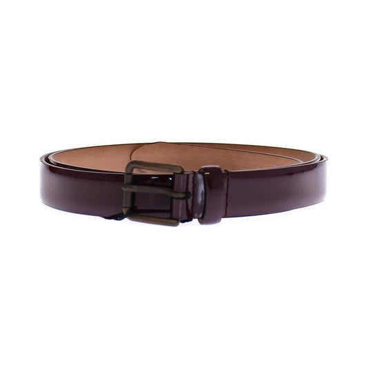 Dolce & Gabbana Elegant Purple Leather Belt Belt Dolce & Gabbana