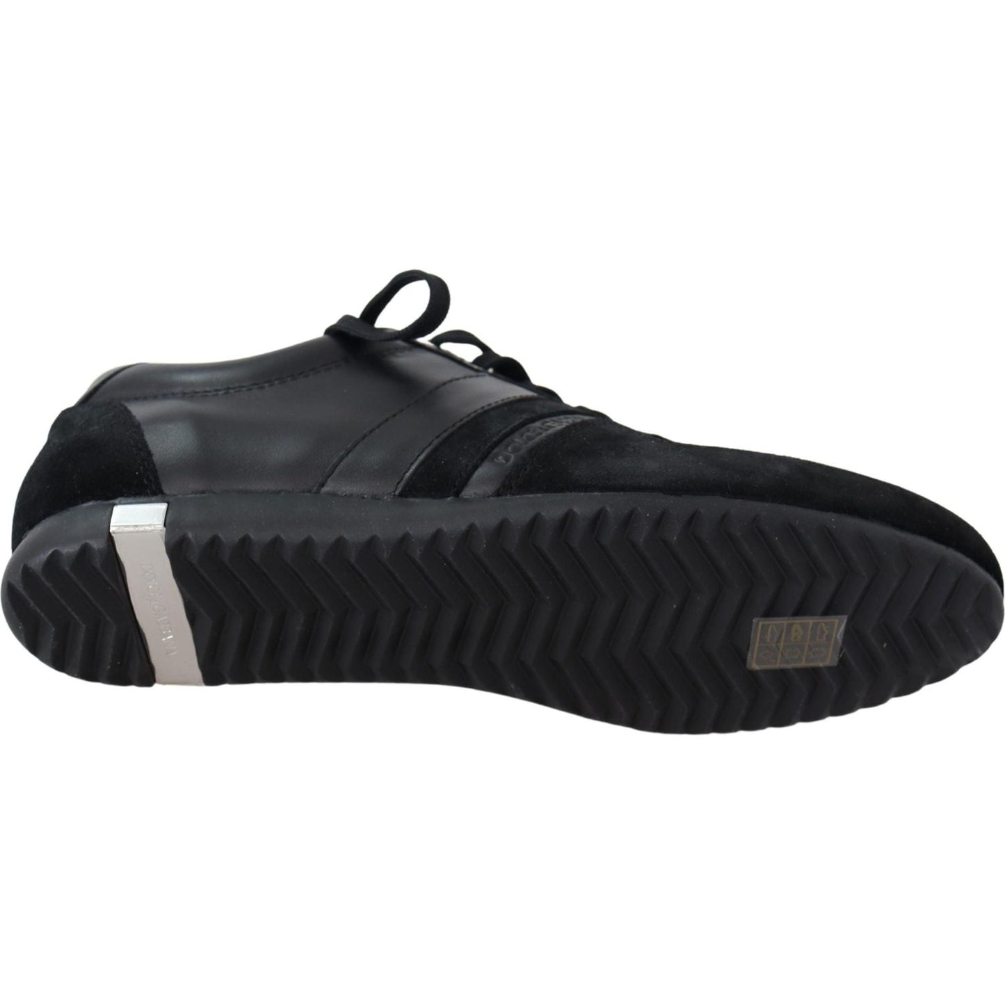 Dolce & Gabbana Elegant Black Leather Sport Sneakers Dolce & Gabbana