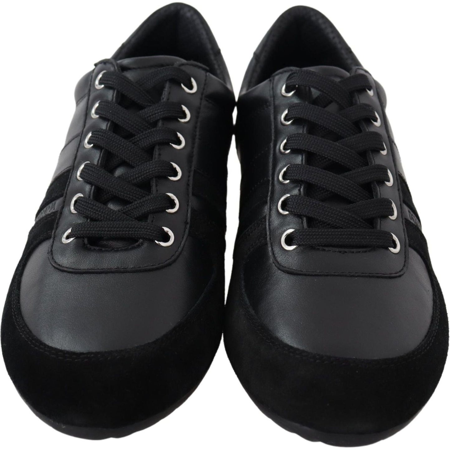 Dolce & Gabbana Elegant Black Leather Sport Sneakers Dolce & Gabbana