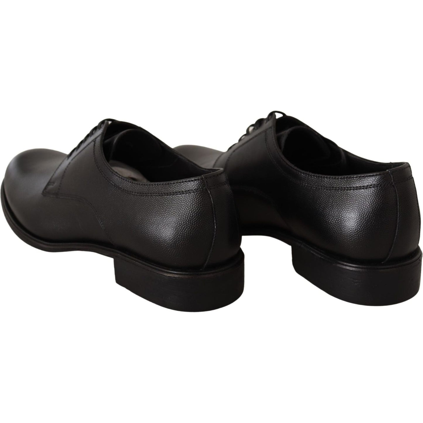 Dolce & Gabbana Elegant Black Leather Derby Shoes Dolce & Gabbana