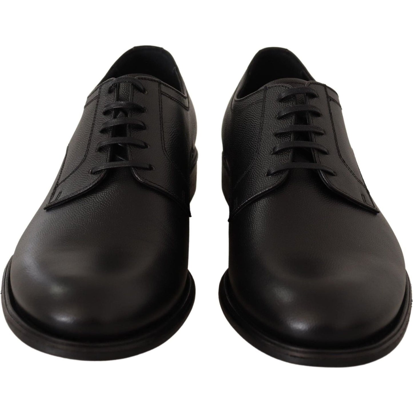 Dolce & Gabbana Elegant Black Leather Derby Shoes Dolce & Gabbana