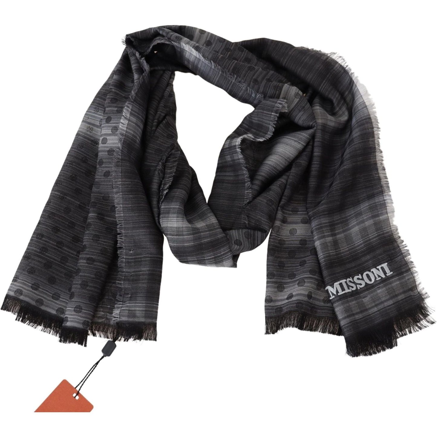 Missoni Elegant Wool Silk Polka Dot Scarf Missoni