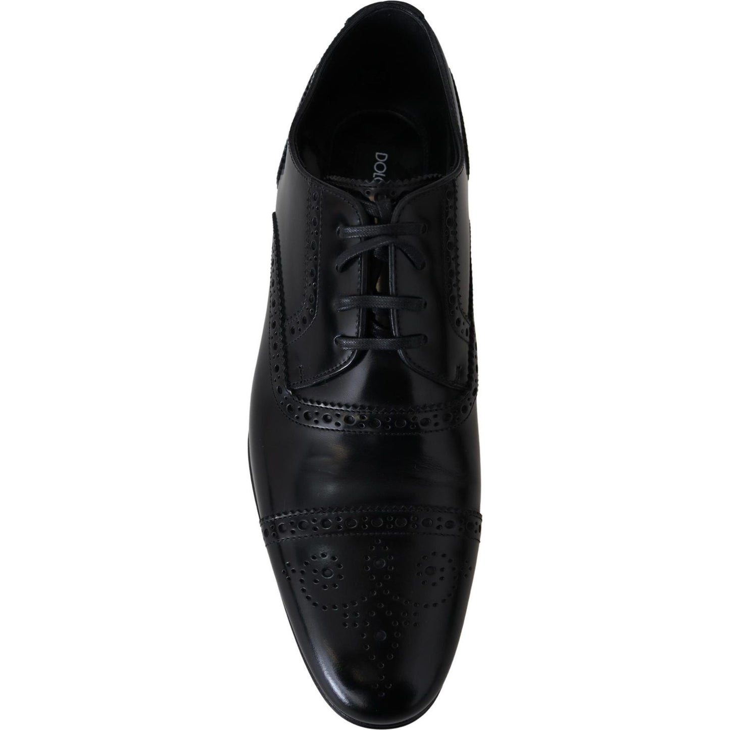 Dolce & Gabbana Elegant Black Leather Formal Derby Shoes Dolce & Gabbana