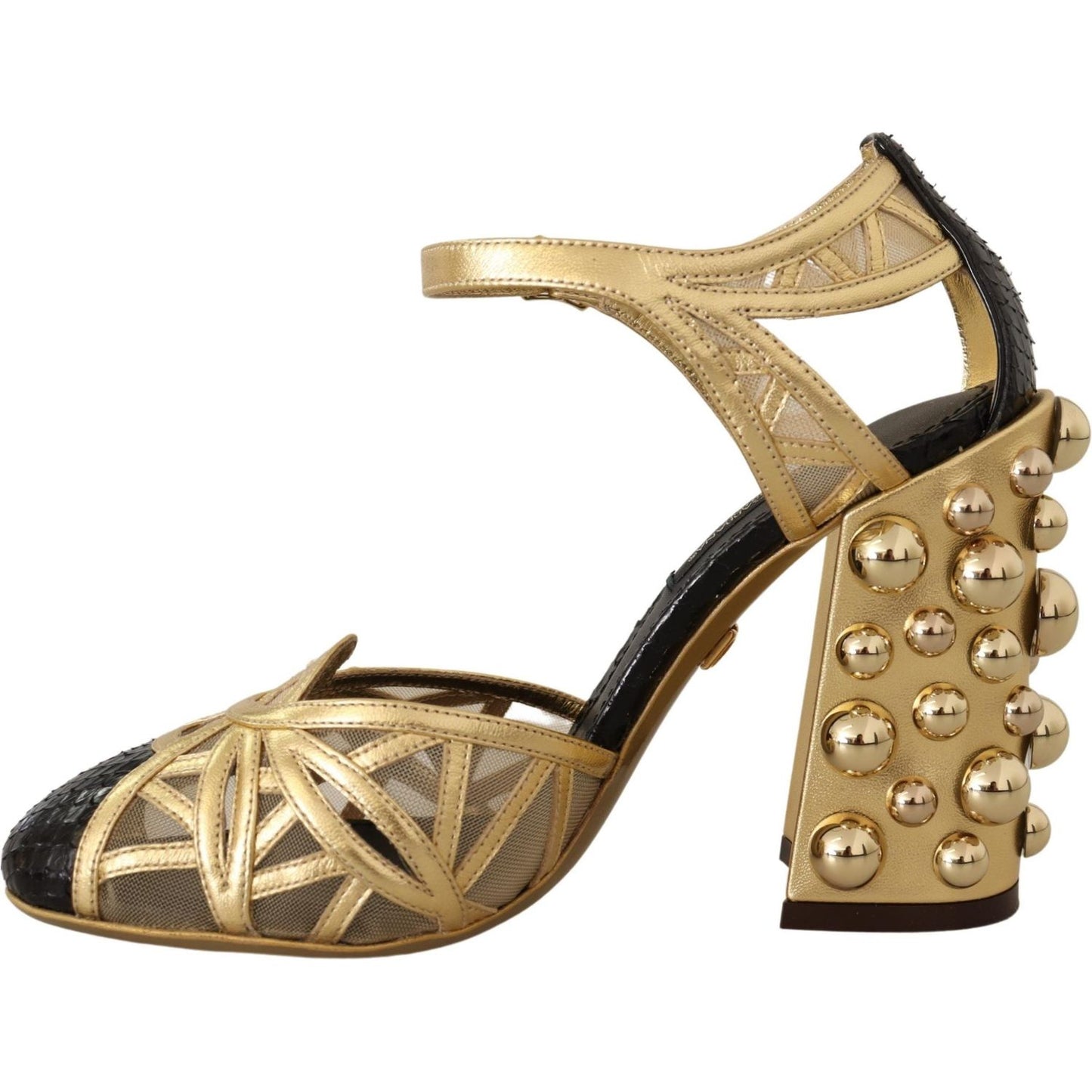 Dolce & Gabbana Elegant Crystal Studded Leather Pumps Dolce & Gabbana