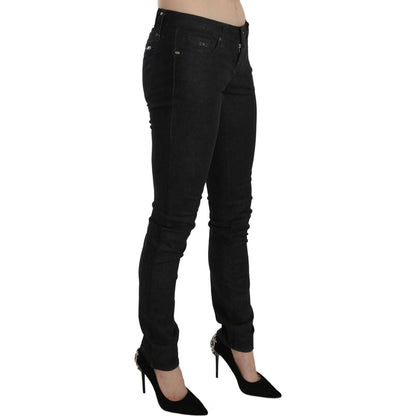Costume National Black Low Waist Skinny Casual Denim Jeans