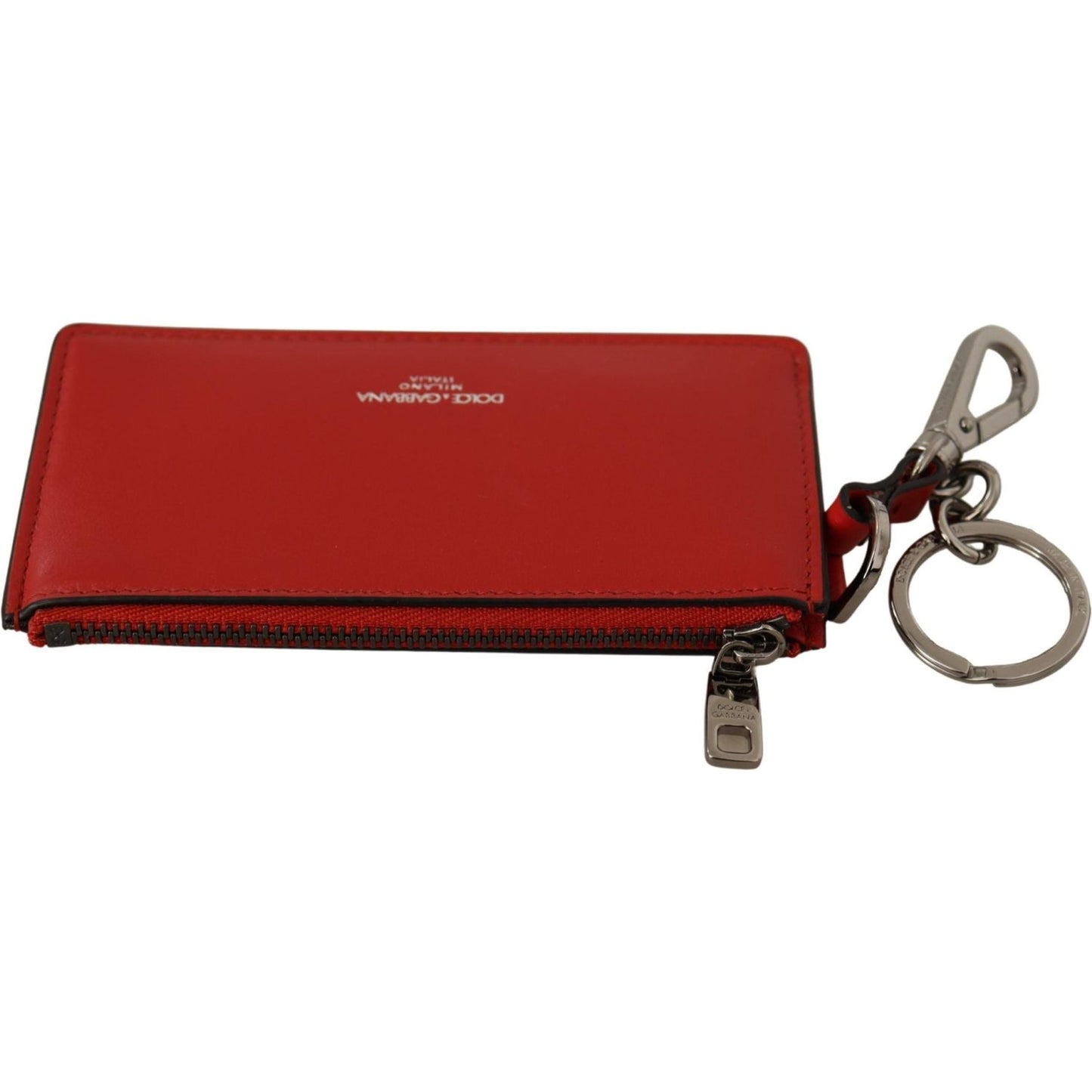 Dolce & Gabbana Elegant Leather Keychain in Vibrant Red Dolce & Gabbana