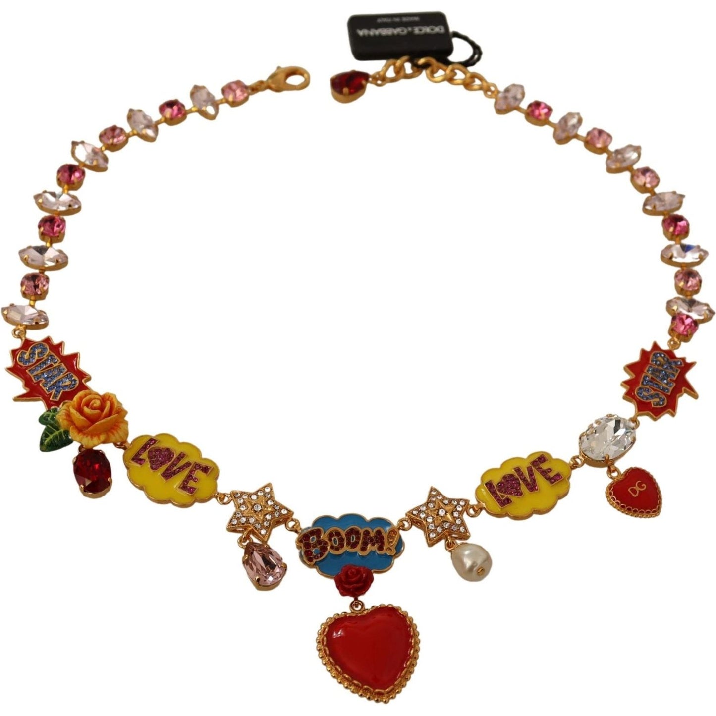 Dolce & Gabbana Charm Necklace with Hand-Painted Elements Necklace Dolce & Gabbana