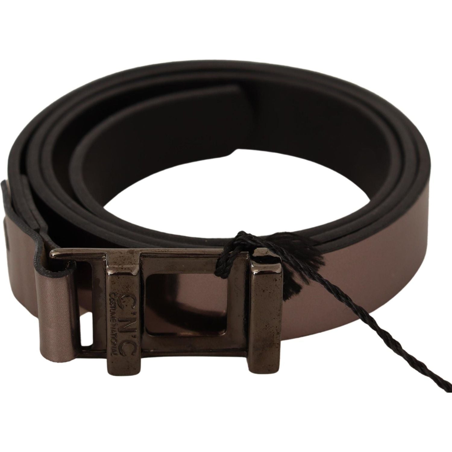 Costume National Pink Metallic Leather Buckle Belt