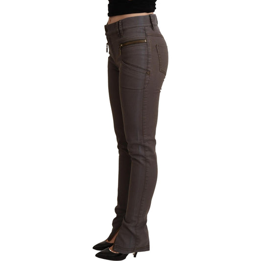 PLEIN SUD Chic Brown Slim-Fit Skinny Jeans PLEIN SUD