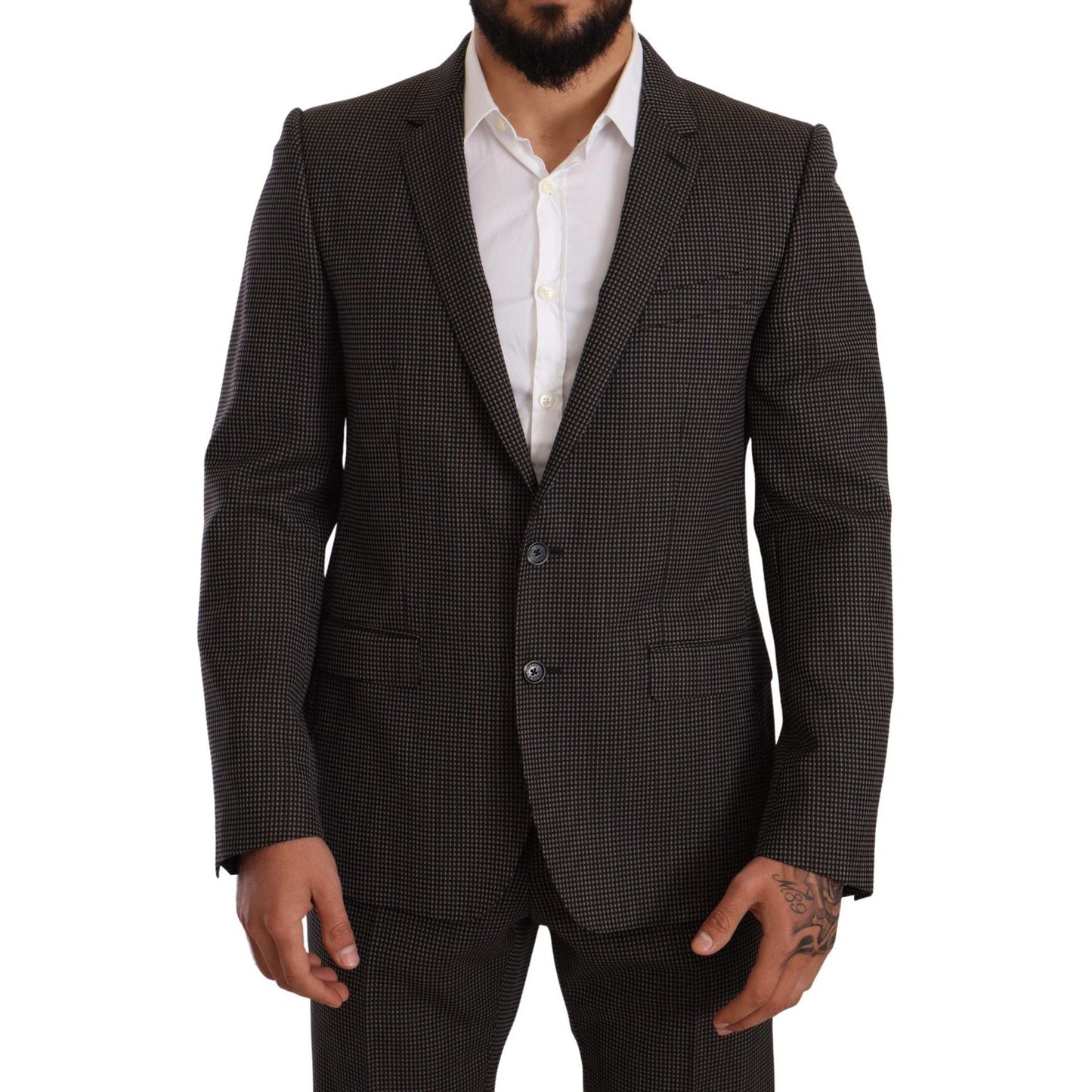 Dolce & Gabbana Elegant Gray Martini Woolen Suit Set Suit Dolce & Gabbana