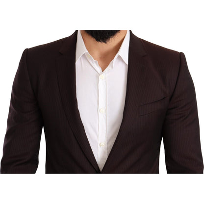 Dolce & Gabbana Bordeaux Wool MARTINI Slim Fit Suit
