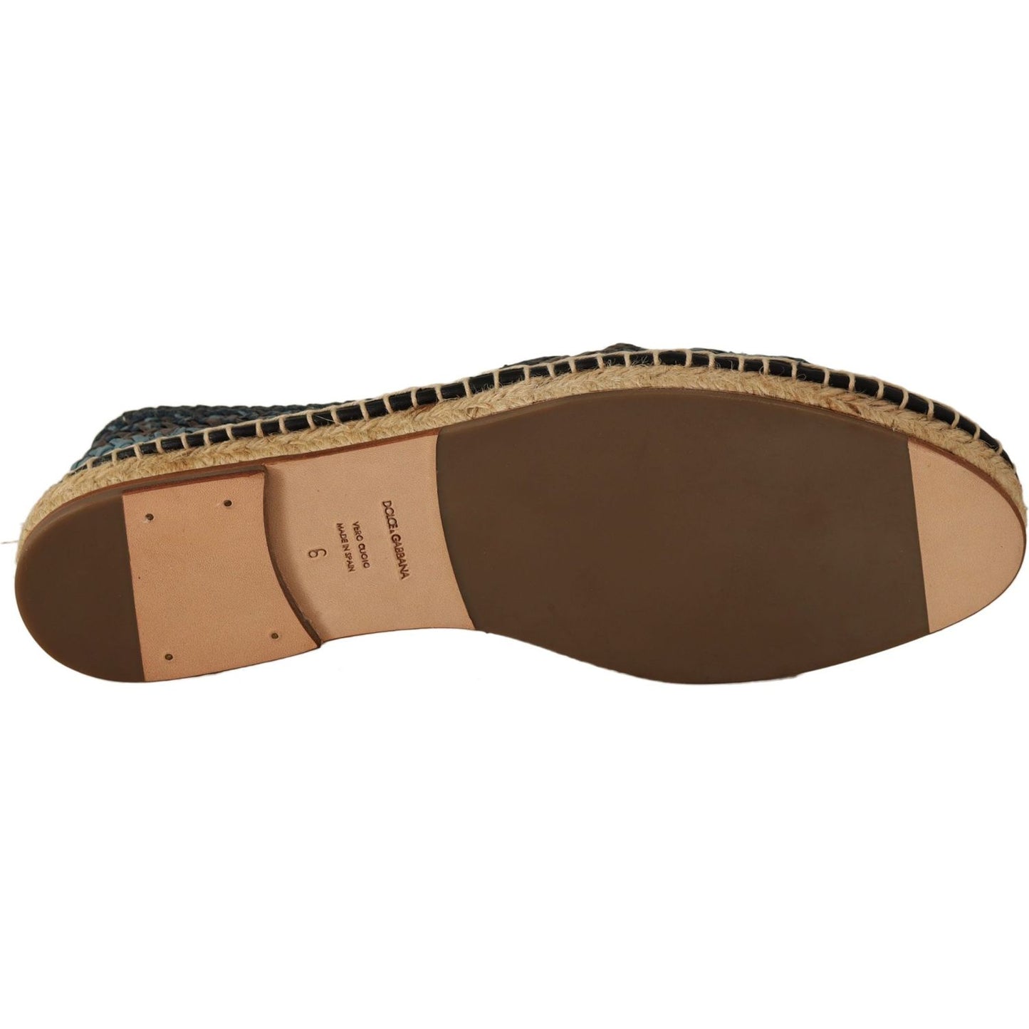 Dolce & Gabbana Elegant Woven Leather Espadrilles MAN LOAFERS Dolce & Gabbana