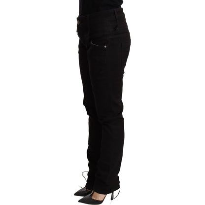 Acht Black Low Waist Skinny Denim Jeans Trouser WOMAN TROUSERS