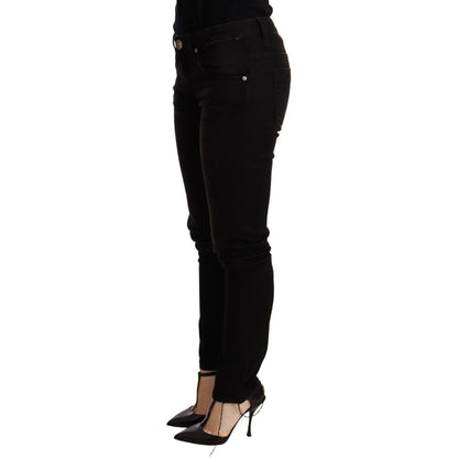 Acht Black Low Waist Skinny Denim Trouser Acht