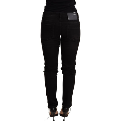 Acht Black Low Waist Skinny Denim Trouser Acht