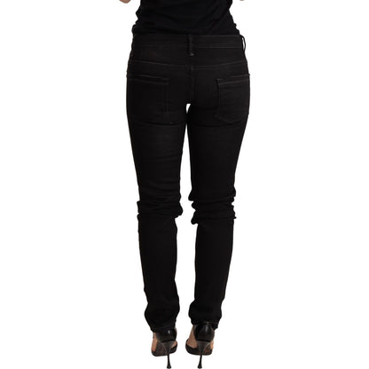 Acht Black Low Waist Skinny Denim Trouser Acht