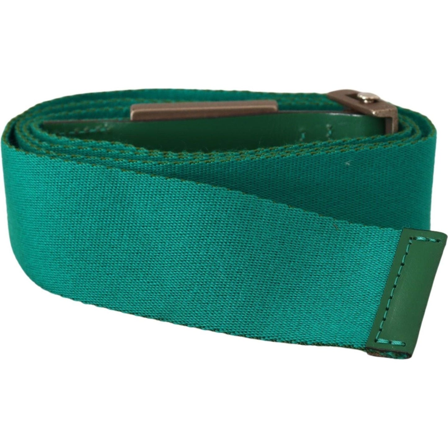 GF Ferre Elegant Green Adjustable Cotton Belt MAN BELTS GF Ferre