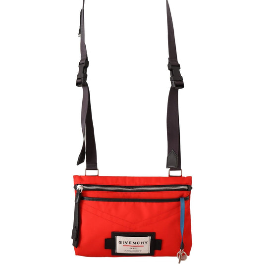 Chic Red and Black Downtown Crossbody Bag